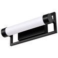 NUVO Lighting 62-666 Canal LED Small Vanity, Matte Black Finish, White Acrylic Lens