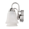NUVO Lighting 62-1568 15W, LED 2 Light Vanity Fixture, 3000K, Brushed Nickel with Alabaster Glass