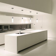 NUVO Lighting 62-2932 Link, 1-Light, LED Tube Pendant with White Glass, Brushed Nickel Finish