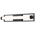 NUVO Lighting 62-668 Canal LED Medium Vanity, Matte Black Finish, White Acrylic Lens
