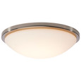 NUVO Lighting 62-1844 Button, 17in LED Flush Mount Fixture, Brushed Nickel Finish, CCT Selectable, 120V