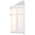 NUVO Lighting 62-1396 LED Cage Lantern Fixture, White Finish with White Linen Acrylic
