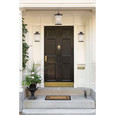 NUVO Lighting 62-645 Diego, LED Outdoor Hanging with Satin Amber Glass