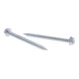 Metallics QK19M 8 x 2 in. 1/4 Hex Head Slotted Sharp Point Self-Piercing & Tapping Screws - Steel Zinc - 1000qty