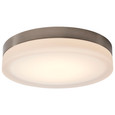 NUVO Lighting 62-560 Pi, 14in LED Flush Mount, Brushed Nickel Finish, Frosted Etched Glass, CCT Selectable, 120V