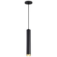 NUVO Lighting 62-818 Century, 12W, 16in, LED Pendant, Matte Black and Brushed Brass Finish