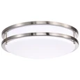 NUVO Lighting 62-1636 Glamour LED 14in, Flush Mount Fixture, Brushed Nickel Finish, CCT Selectable 3K/4K/5K