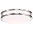 NUVO Lighting 62-1636 Glamour LED 14in, Flush Mount Fixture, Brushed Nickel Finish, CCT Selectable 3K/4K/5K