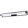 NUVO Lighting 62-669 Canal LED Large Vanity, Matte Black Finish, White Acrylic Lens