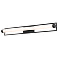 NUVO Lighting 62-669 Canal LED Large Vanity, Matte Black Finish, White Acrylic Lens