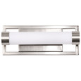 NUVO Lighting 62-1541 Canal Small Vanity, LED, Brushed Nickel Finish, White Acrylic Lens