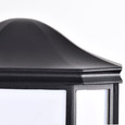 NUVO Lighting 62-1397 LED Cage Lantern Fixture, Black Finish with White Linen Acrylic