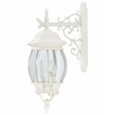 NUVO Lighting 60-891 Central Park, 3 Light, 22in, Wall Lantern with Clear Beveled Glass