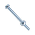 Metallics RSB105 1/4-20 x 2-1/2 in. Round Head Combo Stove Bolt Screws with Hex Nut - Steel Zinc - 100qty