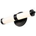 NUVO Lighting 62-676 Kagen LED Small Vanity, Matte Black Finish, White Acrylic Lens