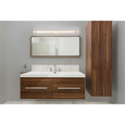 NUVO Lighting 62-935 Slice 36in, LED Wall Sconce, Polished Nickel Finish White Acrylic Lens