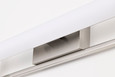 NUVO Lighting 62-1542 Canal Medium Vanity, LED, Brushed Nickel Finish, White Acrylic Lens