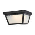 NUVO Lighting NUV-62-1572 12 Watt - 9 inch - LED Carport Flush Mount Fixture - 3000K - Dimmable - Black Finish with Frosted Glass