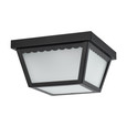 NUVO Lighting NUV-62-1572 12 Watt - 9 inch - LED Carport Flush Mount Fixture - 3000K - Dimmable - Black Finish with Frosted Glass