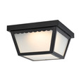 NUVO Lighting NUV-62-1572 12 Watt - 9 inch - LED Carport Flush Mount Fixture - 3000K - Dimmable - Black Finish with Frosted Glass