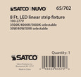 NUVO Lighting NUV-65-702 8 ft. LED - Linear Strip Light - Wattage and CCT Selectable - White Finish