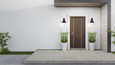 NUVO Lighting 62-1615 Atmosphere, 6W LED, Medium Wall Lantern, Matte Black with White Opal Glass