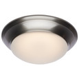 NUVO Lighting 62-686 18W, Flush Mount Twist & Lock Fixture, LED, 12in, Brushed Nickel Finish, Frosted Glass