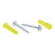 Metallics WAKJ1925QD Anchors 1/4 Yel Plas Wall Ancr Kit, (Jar 200)