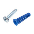 Metallics WAK14TB Anchor 1/4 Blu Plas Wall Ancr Kit, 10 x 1 PN 3D TS USA St-Zn USA SCREW ONLY