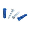 Metallics WAK14TB Anchor 1/4 Blu Plas Wall Ancr Kit, 10 x 1 PN 3D TS USA St-Zn USA SCREW ONLY