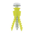 Metallics WAK18 Anchors 3/16 Yel Plas Wall Ancr Kit, 6 (Clam 200)