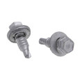 Metallics TXW12114 12-14 x 1-1/4 in. 5/16 Hex Head Self-Drilling Screws with Bonded Sealing Washer - #3 Drill Point - All-Weather - 100qty