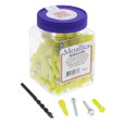 Metallics WAKJ19S Anchors 1/4 Yel Plas Wall Ancr Kit, 10 (Jar 200)