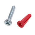 Metallics WAKJ141 Anchors 1/4 Red Plas Wall Ancr Kit, 10 (Jar 200)
