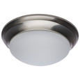 NUVO Lighting 62-687 18W, Flush Mount Twist & Lock Fixture, LED, 12in, Matte Black Finish, Frosted Glass