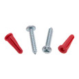 Metallics WAKJ16 Anchors 3/16 Red Plas Wall Ancr Kit, 8 (Jar 200)