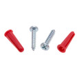 Metallics WAK141 Anchors 1/4 Red Plas Wall Ancr Kit, 10 (Clam 200)