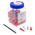 Metallics WAKJ14H Anchors 1/4 Red Plas Wall Ancr Kit, 10 (Jar 200)