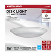 NUVO Lighting NUV-62-1805 8 Watt - 7 Inch LED Disk Light - White Finish - CCT Selectable