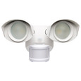 NUVO Lighting 65-211 LED Security Light, Dual Head, White Finish, 3000K, Motion Sensor