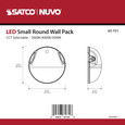 NUVO Lighting NUV-65-751 LED Small Round Wall Pack - 20W - CCT Selectable - Bypassable Photocell - 120-277 Volt - Bronze Finish