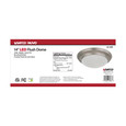 NUVO Lighting 62-688 25W, Flush Mount Twist & Lock Fixture, LED, 14in, Brushed Nickel Finish, Frosted Glass