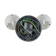 NUVO Lighting 65-711 LED Security Light, Dual Head, Motion Sensor Included, White Finish, 3000K
