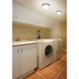 NUVO Lighting SF76-605 2 Light, 12in, Flush Mount, Large White Mushroom, Brushed Nickel Finish