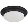 NUVO Lighting NUV-62-689 25W - Flush Mount Twist & Lock Fixture - LED - 14 in. - Matte Black Finish - Frosted Glass
