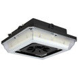 NUVO Lighting NUV-65-637 Square LED - Wide Beam Angle Canopy Light - 3K/4K/5K CCT Selectable - 60W/75W/90W Wattage Selectable - Bronze Finish
