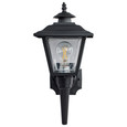 NUVO Lighting SF77-896 1-Light, 17in Coach Lantern with Finial, Beveled Acrylic Panels, Black Finish