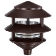 NUVO Lighting SF76-632 Pagoda Garden Fixture, Small Hood, 1-Light, 2 Louver, Old Bronze Finish