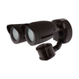 NUVO Lighting 65-713 LED Security Light, Dual Head, Motion Sensor Included, Bronze Finish, 3000K