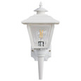 NUVO Lighting SF77-897 1-Light, 17in Coach Lantern with Finial, Beveled Acrylic Panels, White Finish